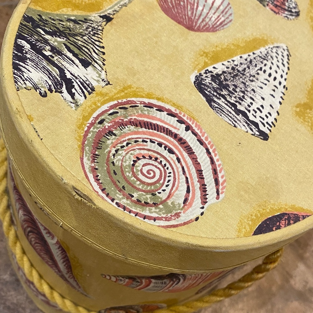 Seashell Patterned Yellow Sewing Storage Box - Picture 12 of 12